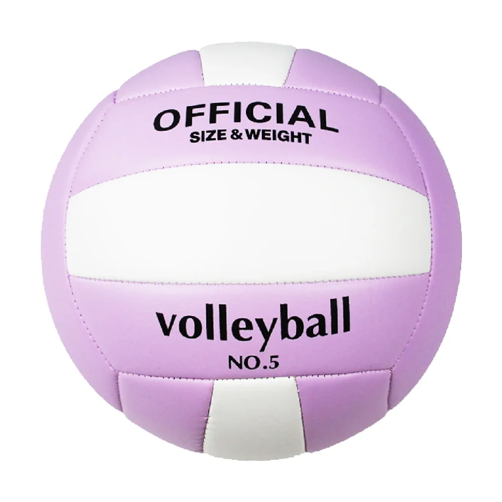 Volleyball Size5 PVC Leather Soft Indoor Outdoor Volleyballs Sports Training Game Play Ball for Beginner, Adult